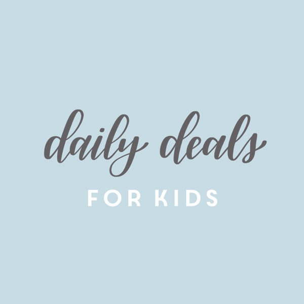 Graphic with text Daily Deals for Kids