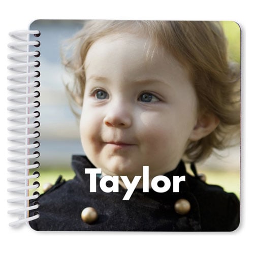 customizable board book of names and faces