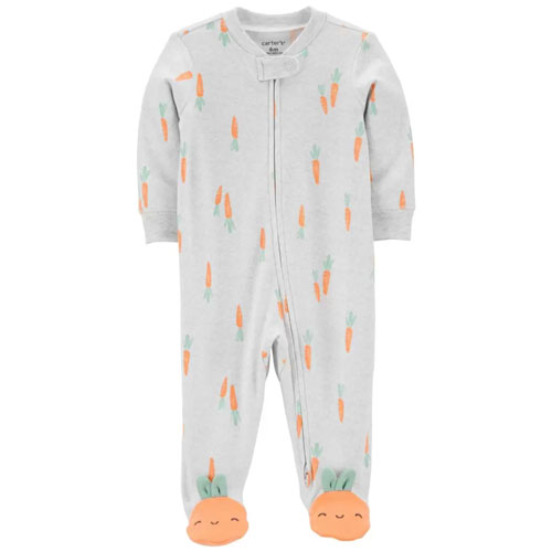 carrots cotton footie pajamas