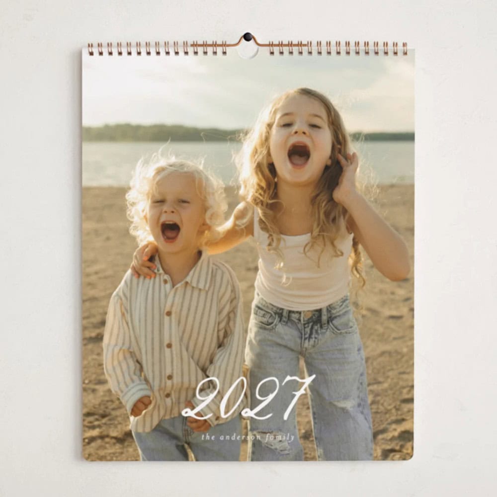 2027 photo calendar with the image of 2 children